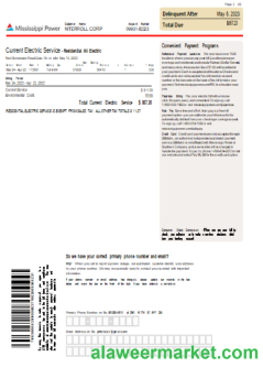 Mississippi Power utility business bill,  page 2, SCR